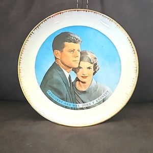 President & Mrs John F Kennedy Vintage Collectible plate